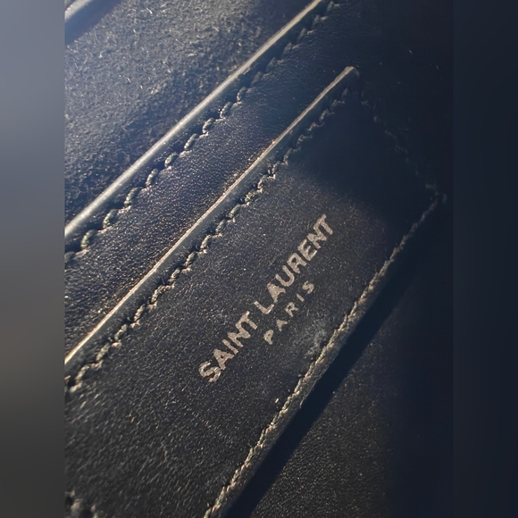 Saint Laurent Black Python and Leather Betty Shoulder Bag - Picture 6 of 8